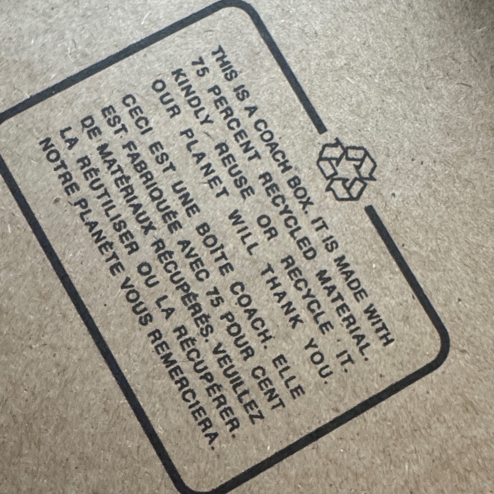 Authentic Coach Brown Gift Box with Sticker, Card, and Tissue Paper. New. - Picture 11 of 14
